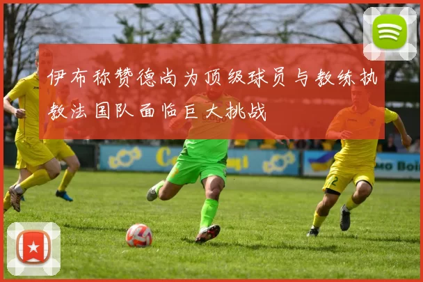 伊布称赞德尚为顶级球员与教练执教法国队面临巨大挑战